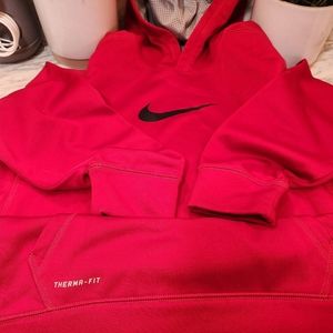 Boys Red Nike dry fit hoodie